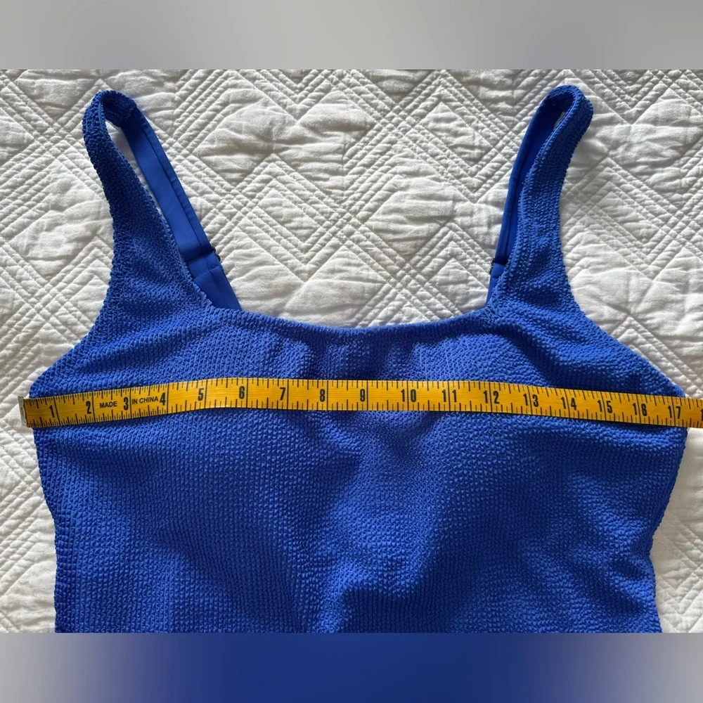 Shade & Shore Royal Blue Textured Swimsuit Size 18 EUC Summer Beach Swimwear